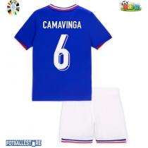 Frankrike Eduardo Camavinga #6 Hjemmedraktsett Barn EM 2024 Kortermet (+ Korte bukser)